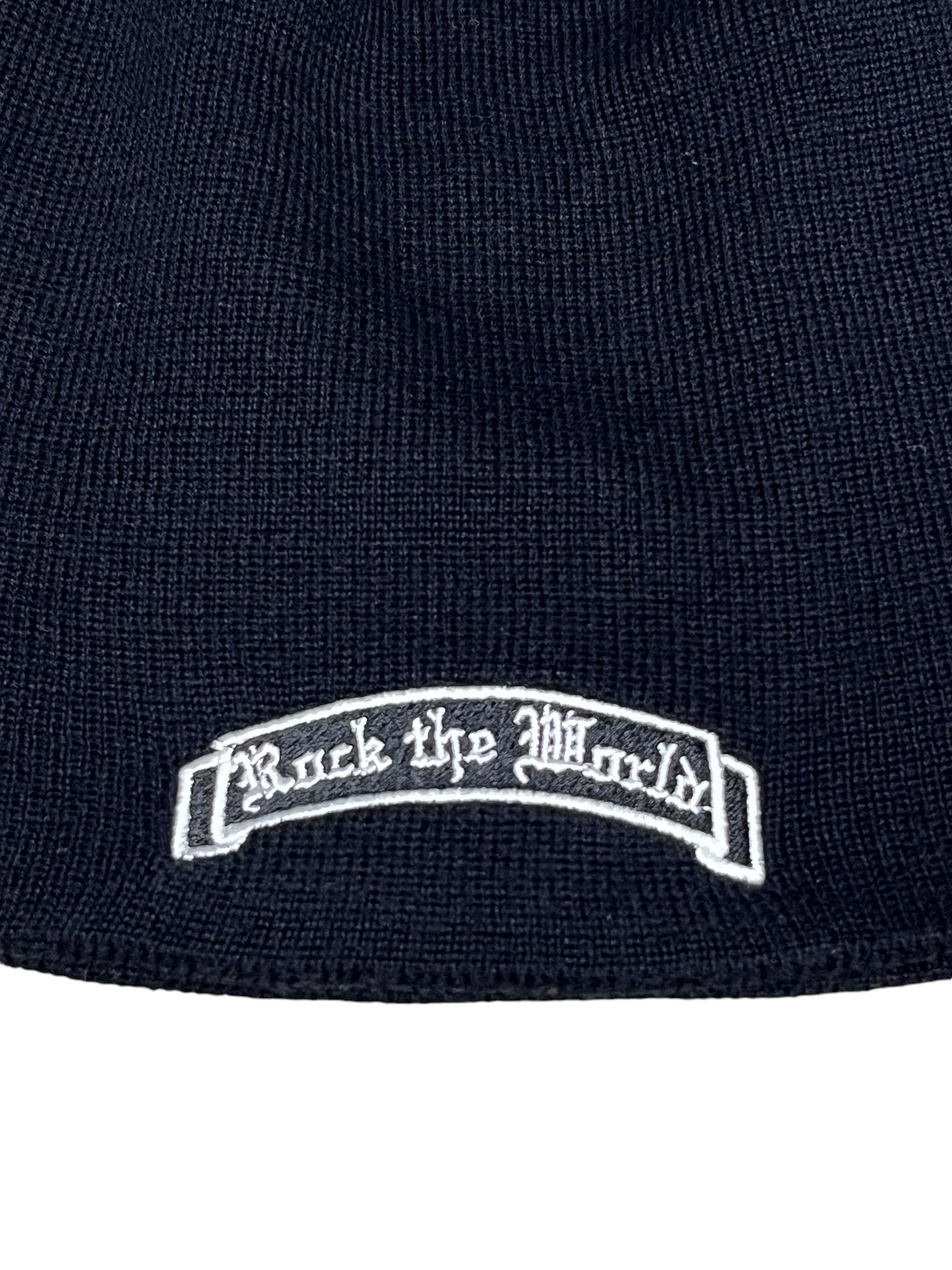 Japanese Brand × Rockstar Games 💀 🎸Vintage ROCK THE WORLD Black Sequins Skull Beanie Size ONE SIZE - 10 Thumbnail