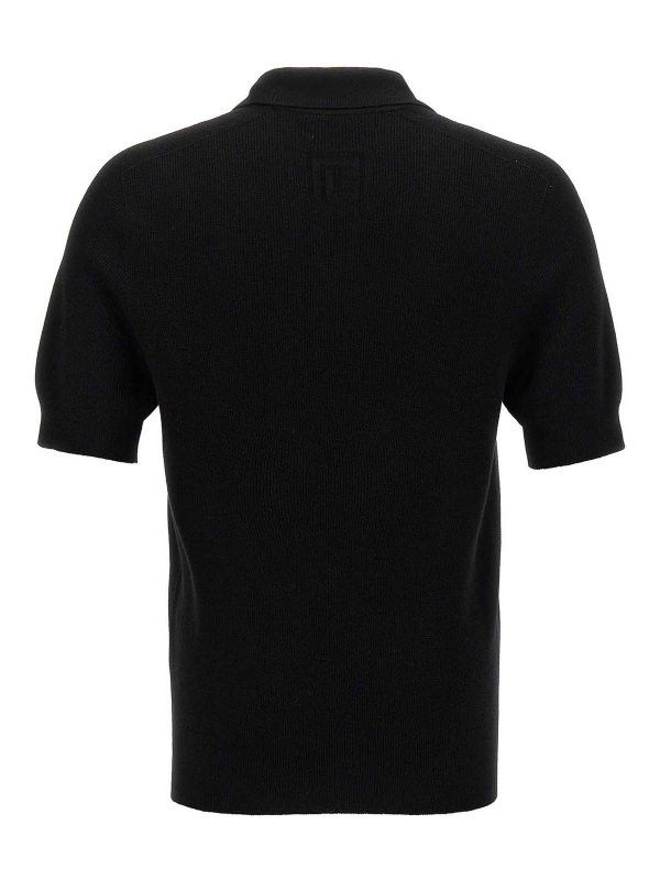 Balmain o1s1wg110925 Label Polo Shirt in Black Size US S / EU 44-46 / 1 - 2 Thumbnail