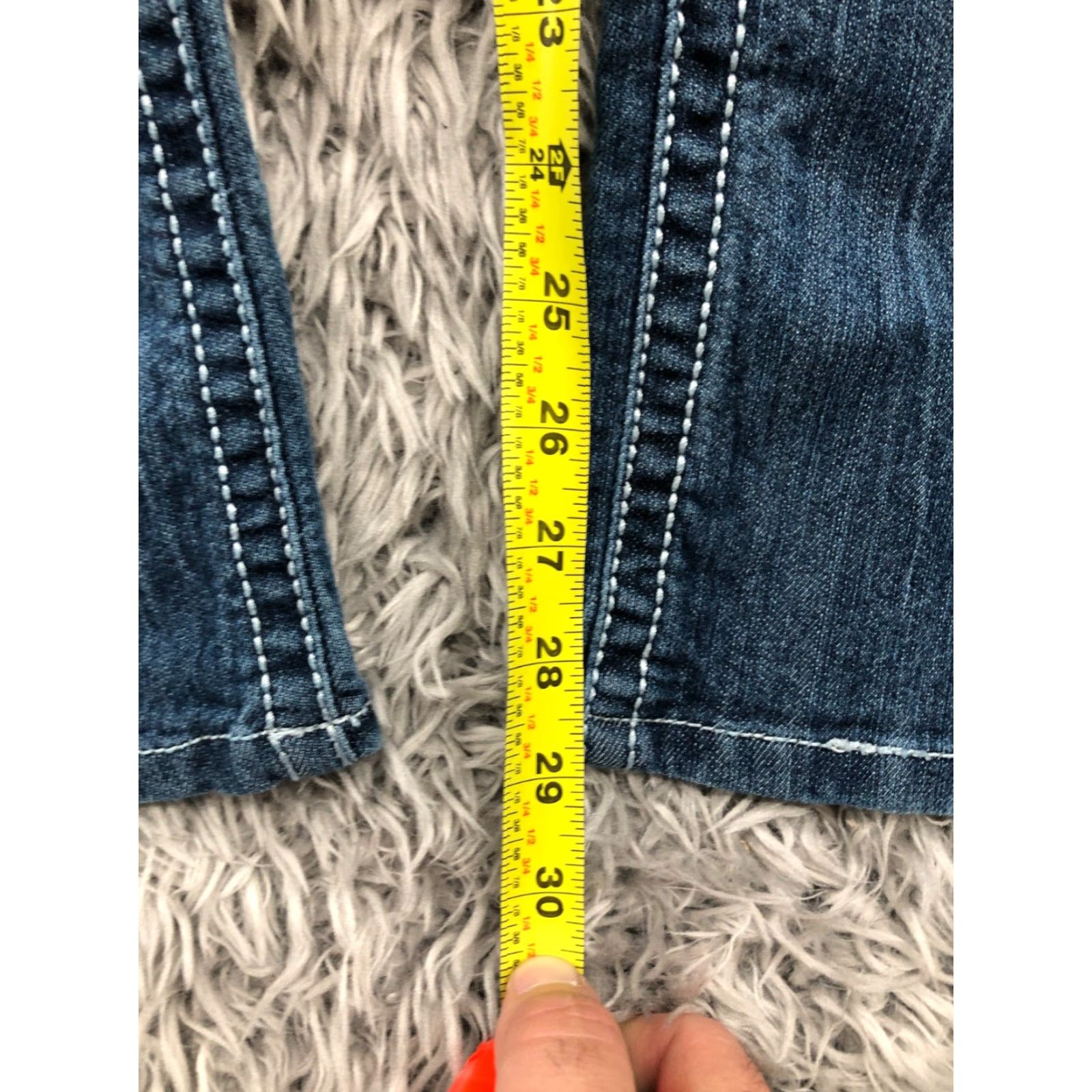 Vintage Supplies Jeans Bootcut Size 10 Womens Medium Wash Blue Rhinestone Flaw Size 32" / US 10 / IT 46 - 3 Thumbnail