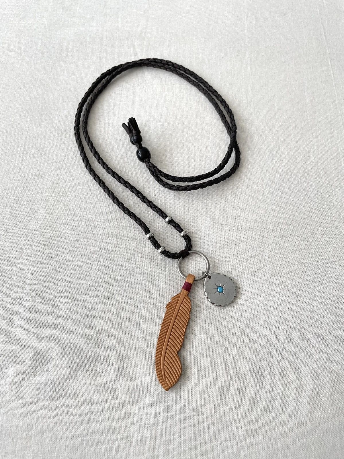 Other Goro's Style Leather Feather Pendant Necklace Size ONE SIZE - 2 Thumbnail