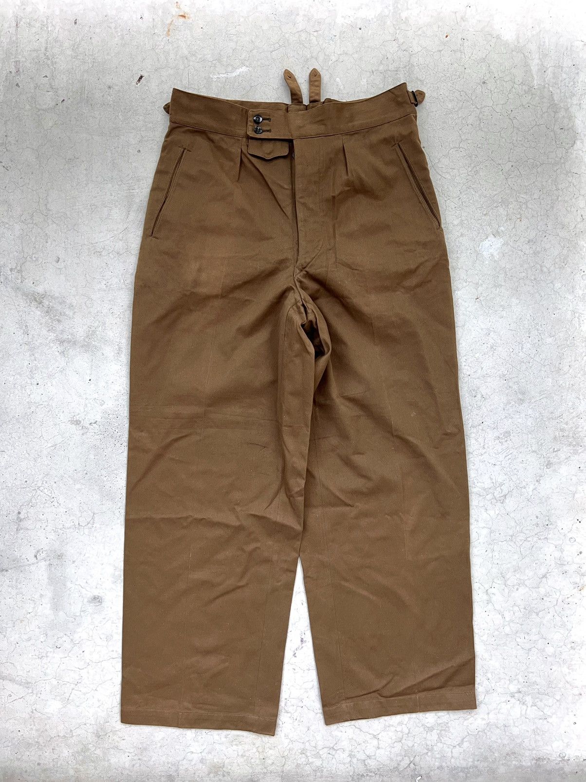 Vintage 40s - 60s Military Trousers Vintage Baggy Pants Flared Army Size US 32 / EU 48 - 1 Thumbnail