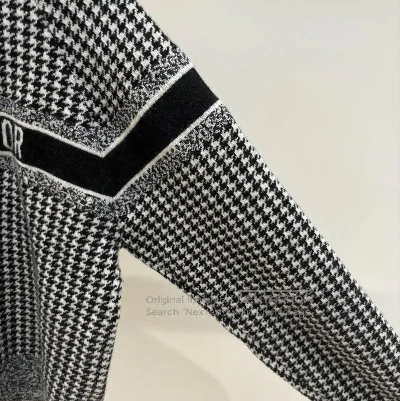 Dior Dior Black Houndstooth Knit Pullover Sweater . Size M / US 6-8 / IT 42-44 - 3 Thumbnail