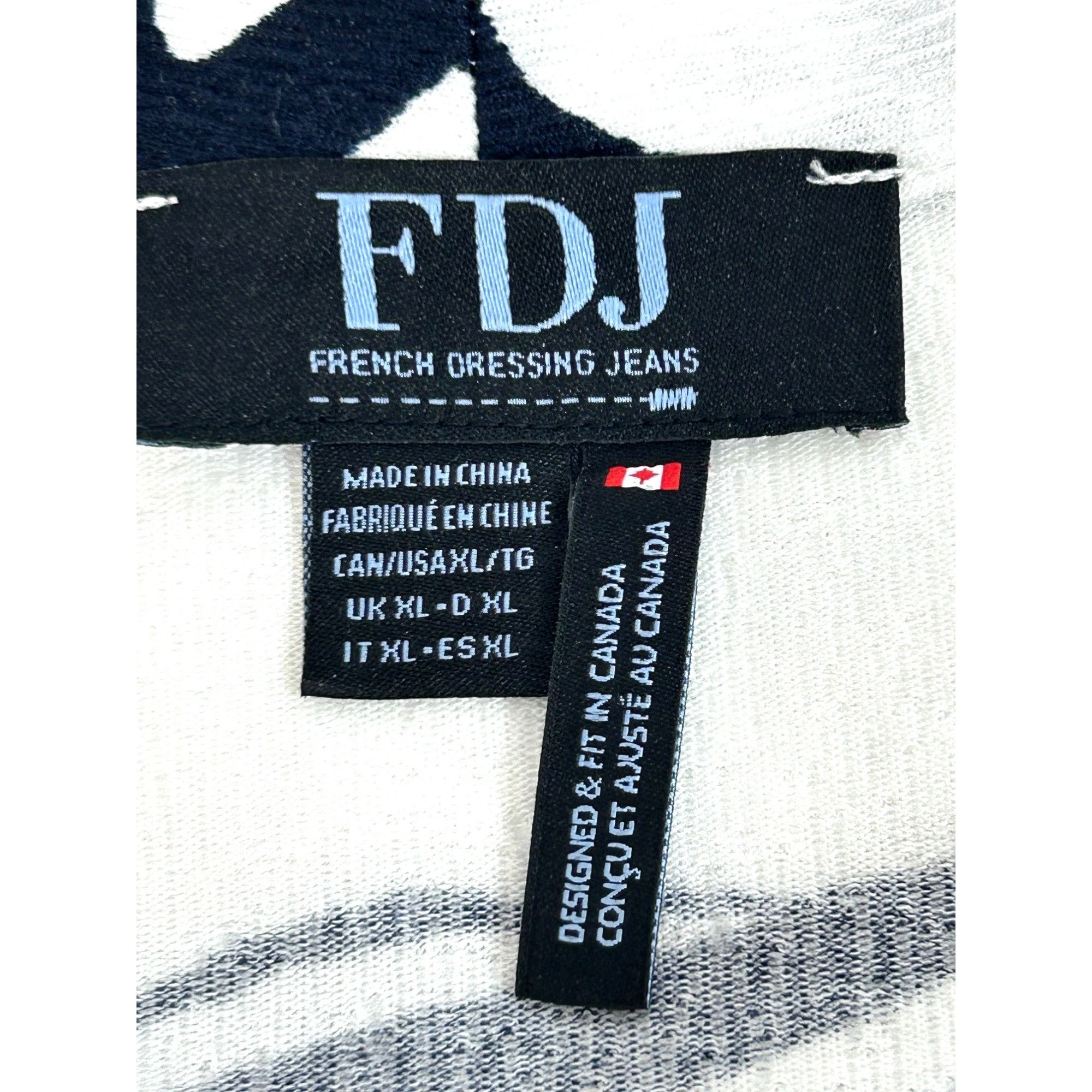 Other FDJ French Dressing Jeans Tunic Top XL White Navy Abstract P Size XL / US 12-14 / IT 48-50 - 5 Thumbnail