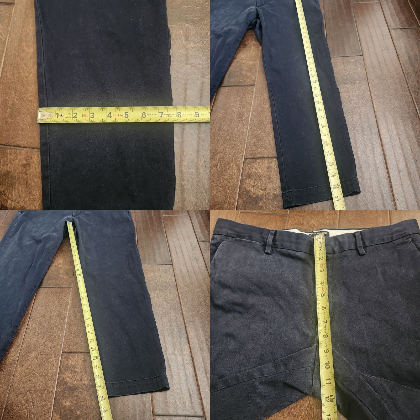 Banana Republic Banana Republic Aiden Slim 36x30 Navy Chino Pants Mens Slim Fit Solid Blue Casual, Travel, Business Boys Mens Size US 36 / EU 52 - 8 Thumbnail