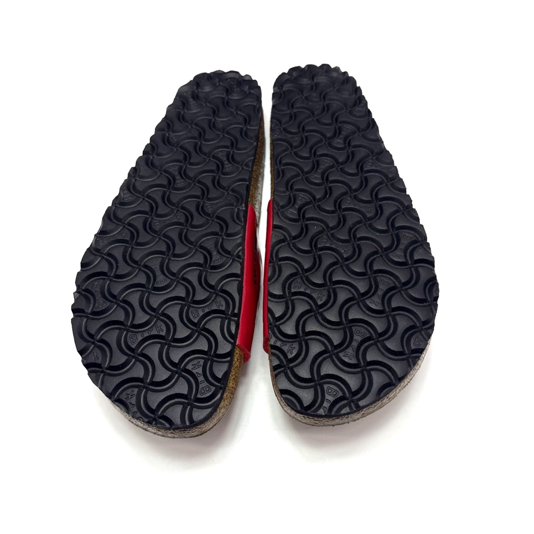 Vintage Birkentsock Ibiza Birko-Flor Sandals Slide Leather Tango Red Patent Womens US 11 EU 42, Red, Sandal, Womens Size US 11 / IT 41 - 5 Thumbnail
