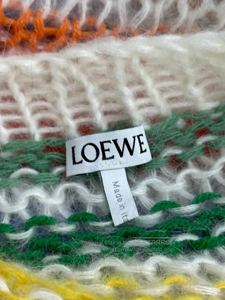 Loewe Loewe Colorful Striped Logo Mohair Sweater Size M / US 6-8 / IT 42-44 - 4 Thumbnail
