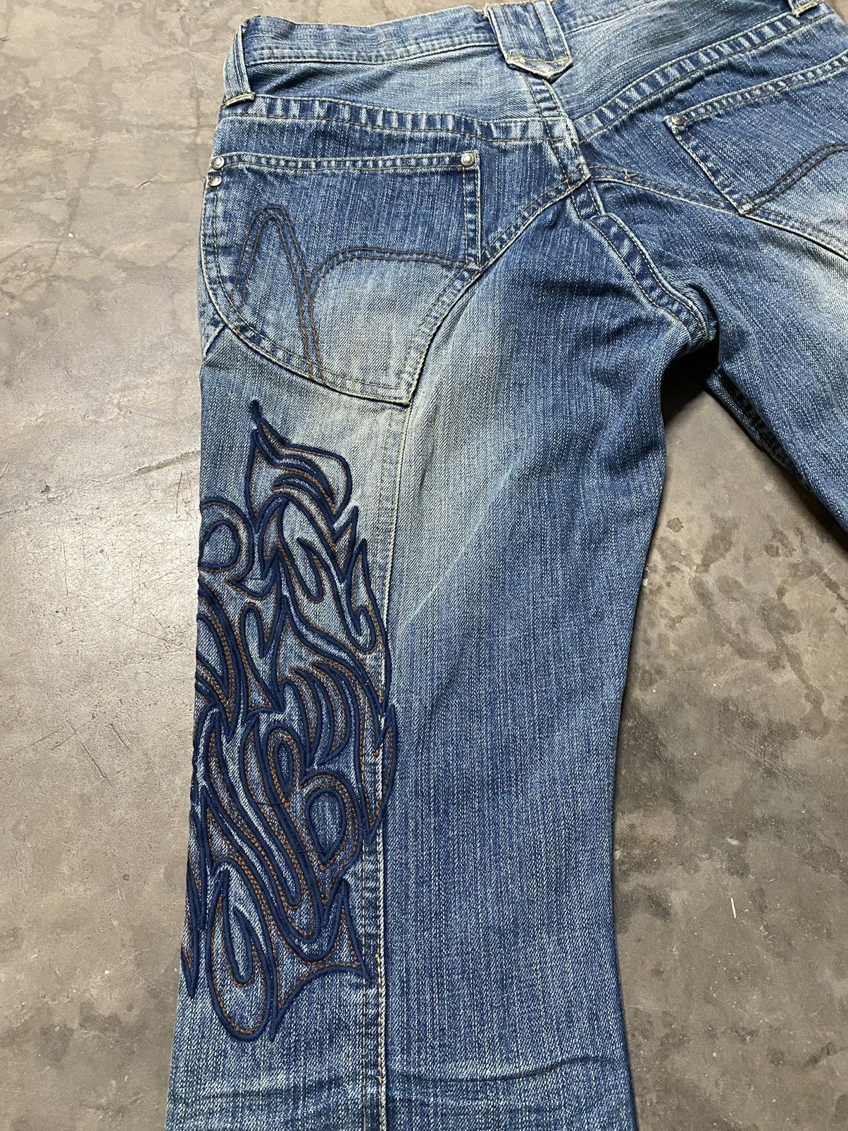 Hysteric Glamour × Nicole Club × Tornado Mart Nicole Club for Men Embroidery Art Distressed Denim Size US 30 / EU 46 - 8 Thumbnail
