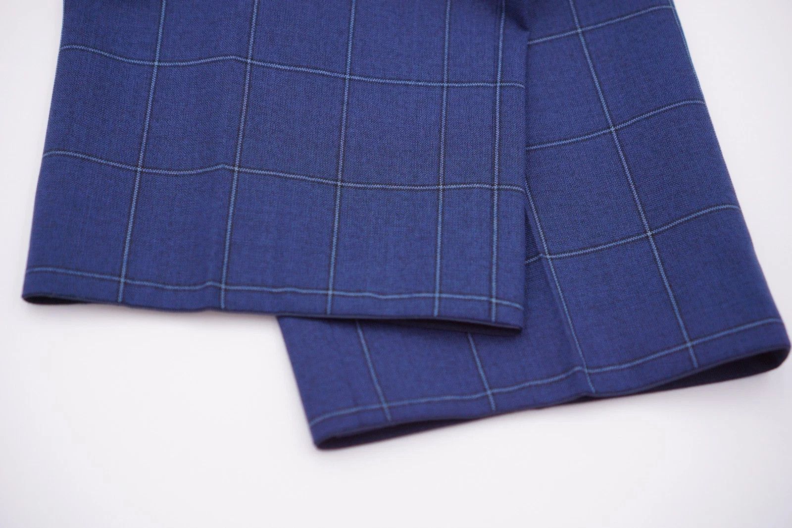 Suitsupply Men Suitsupply Trousers Navy Blue Brescia Wool & Mohair US46 Size 46R - 6 Thumbnail