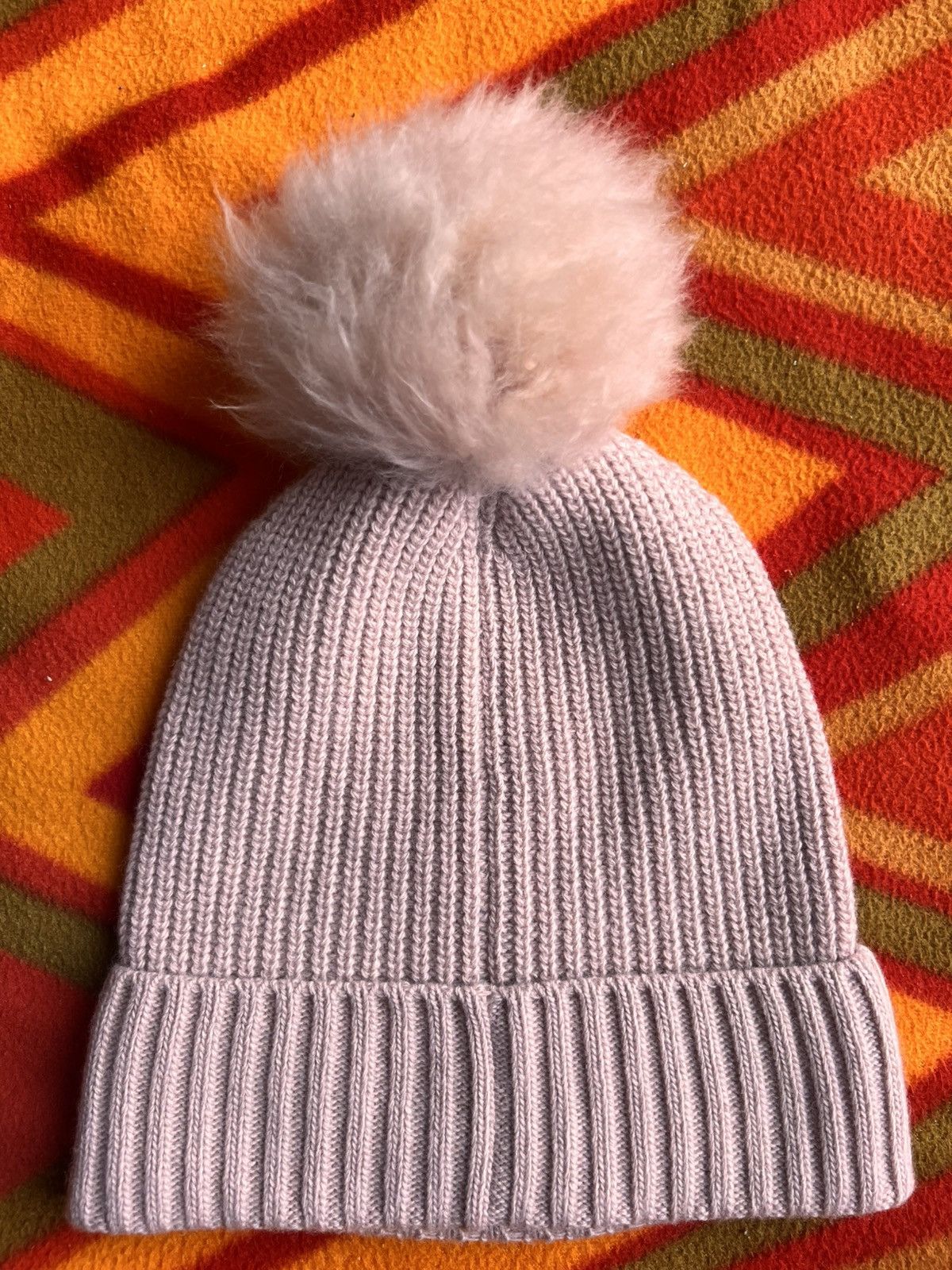Moncler Moncler Berrett Tricot Mohair Pom Pom Beanie Pink braid wool Size ONE SIZE - 3 Thumbnail