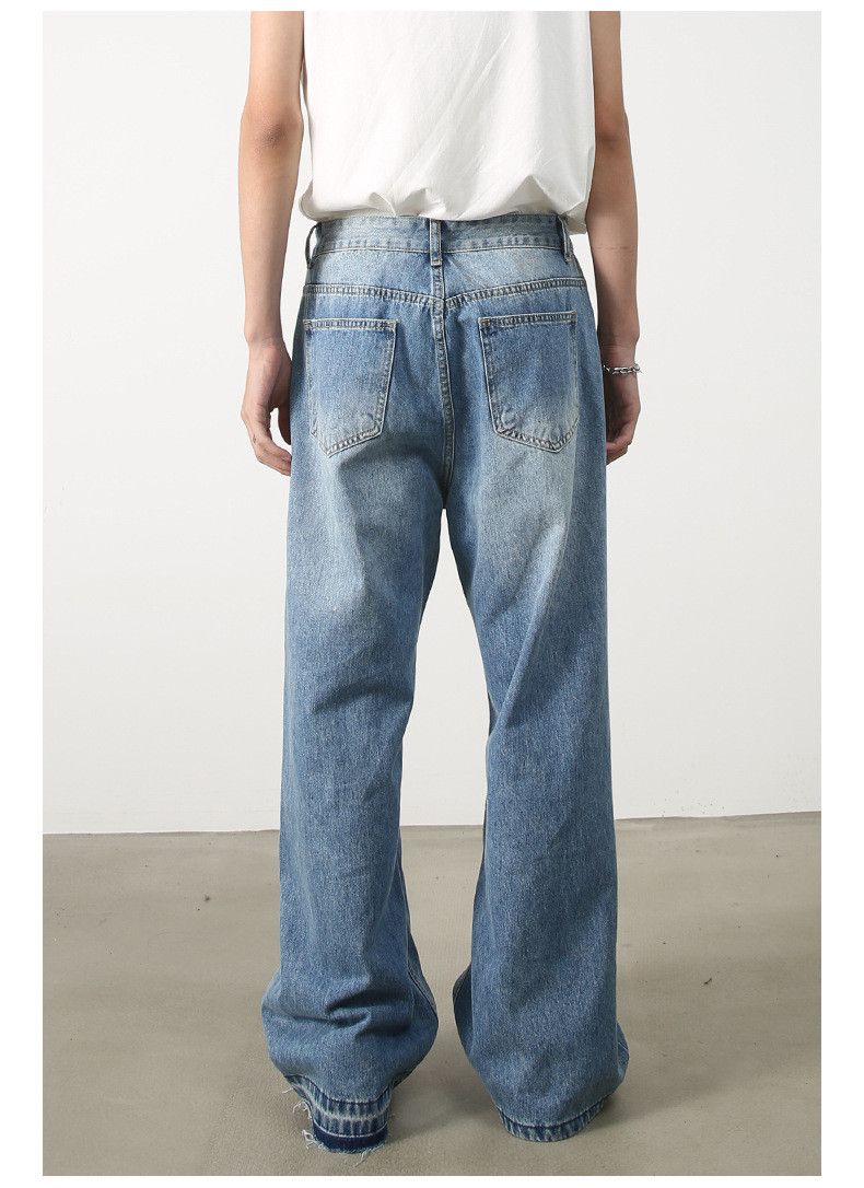 Japanese Brand Retro men's straight loose trendy wide-leg jeans Size US 32 / EU 48 - 4 Thumbnail