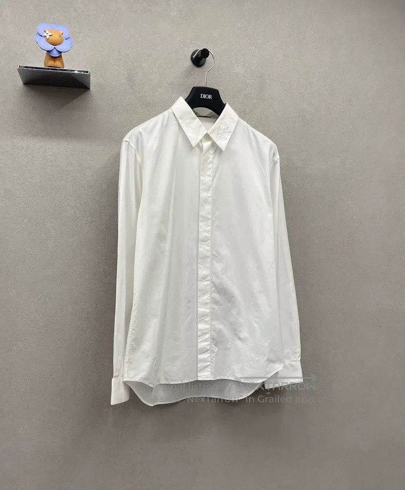 Dior Dior Embroidered white shirt at the neckline Size US XXS / EU 40 - 3 Thumbnail