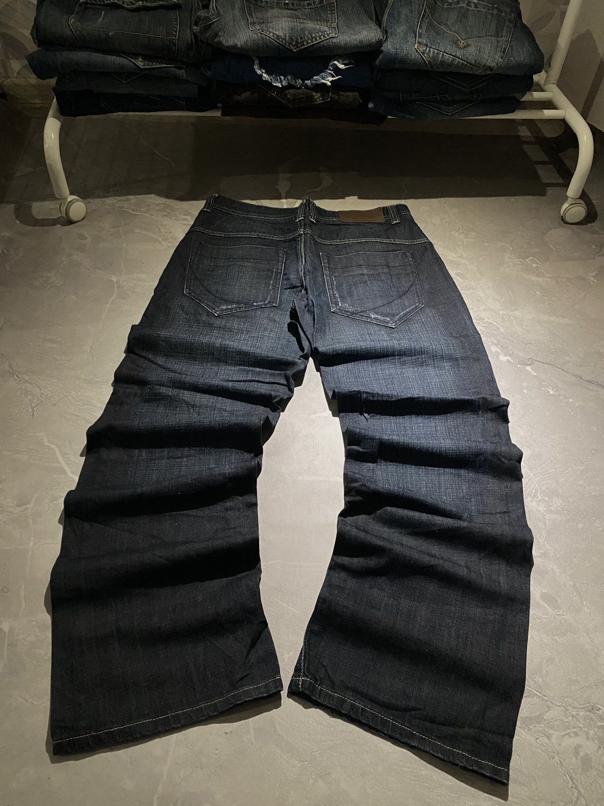Japanese Brand Heavy Washed Darkwear Slim / Avant Garde Number Nine Style Size US 32 / EU 48 - 2 Thumbnail