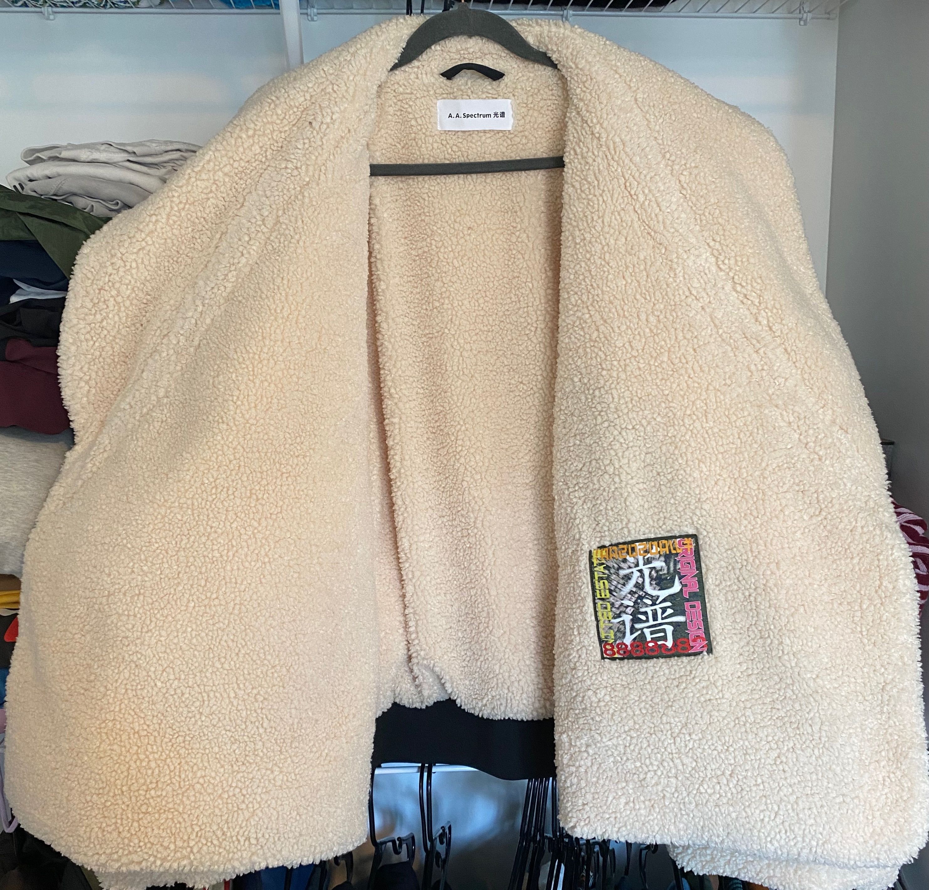 A. A. Spectrum SSENSE Exclusive Black Down Mongolian Fleece Jacket Size US L / EU 52-54 / 3 - 3 Thumbnail