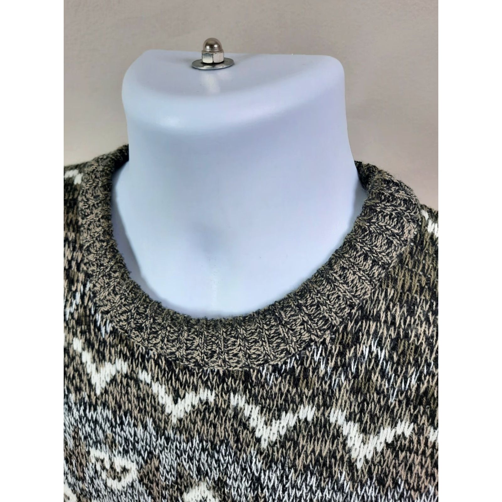 Vintage VINTAGE City Streets Sweater Fair Isle Pullover Men's Large L VTG 80s 90s S6C Size US L / EU 52-54 / 3 - 4 Thumbnail