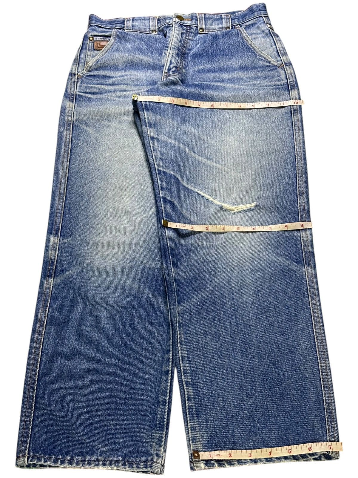 Japanese Brand Vintage Japanese Brand Faded Wash Distressed Jeans Size US 30 / EU 46 - 14 Thumbnail