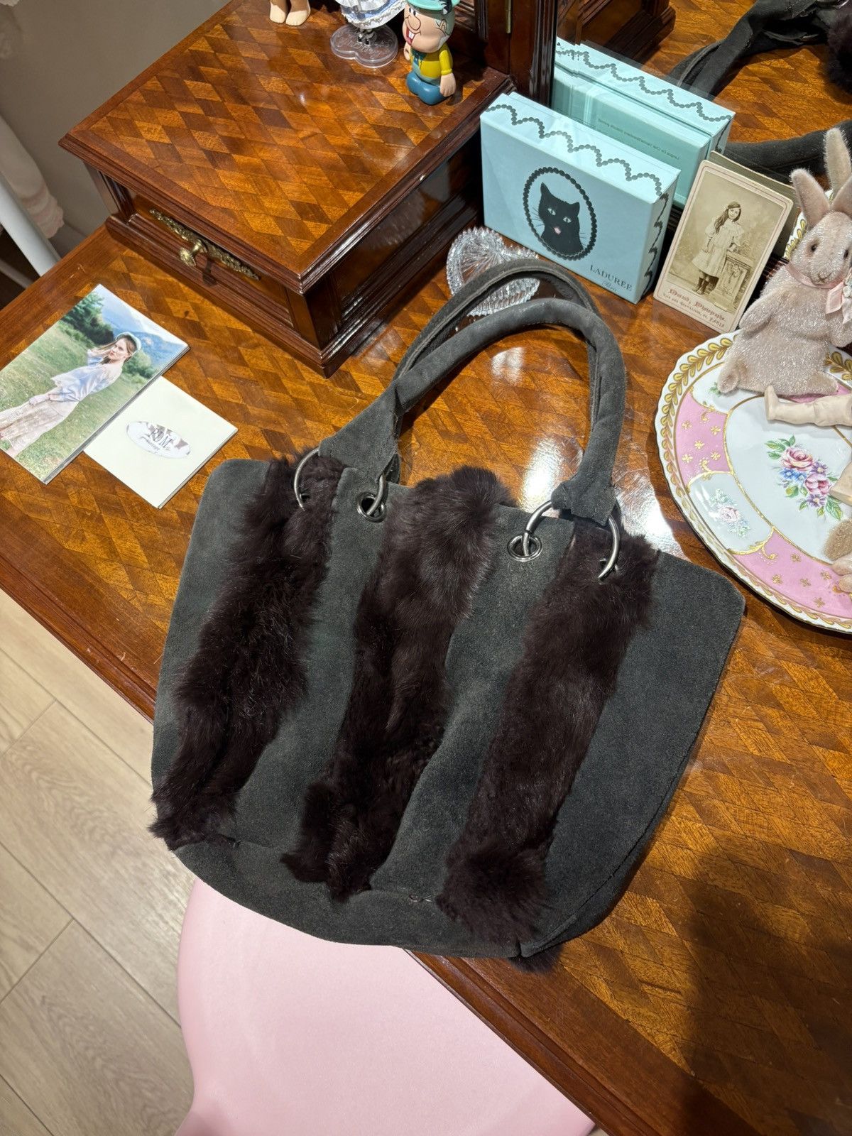 Vintage y2k fur bag Size ONE SIZE - 13 Thumbnail