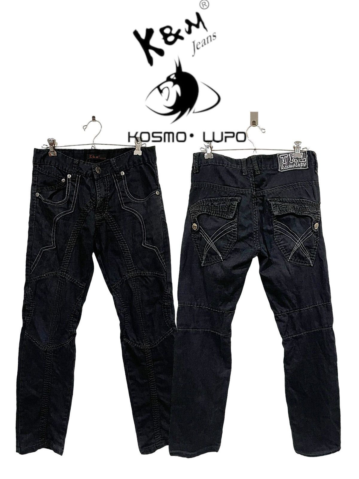 Japanese Brand Kosmo Lupo TKL Distressed Denim Size US 32 / EU 48 - 1 Thumbnail