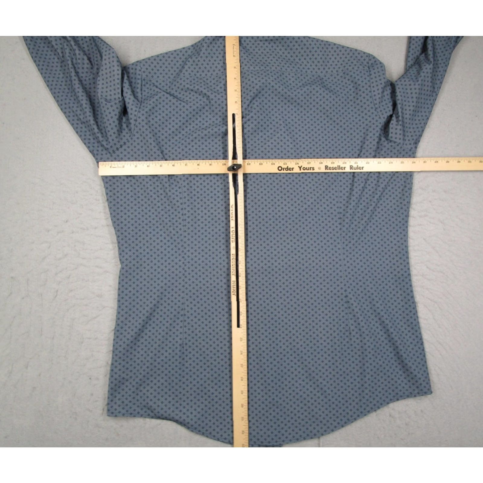 Mizzen+Main Mizzen+Main Leeward Dress Shirt Mens 2XL Gray Trim Fit Stretch L-10010 Size 48R - 5 Thumbnail