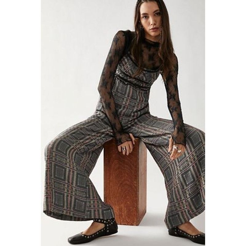Free People New Free People Marley Plaid One-Piece Jumpsuit $188 SMALL Size 28" / US 6 / IT 42 - 5 Thumbnail