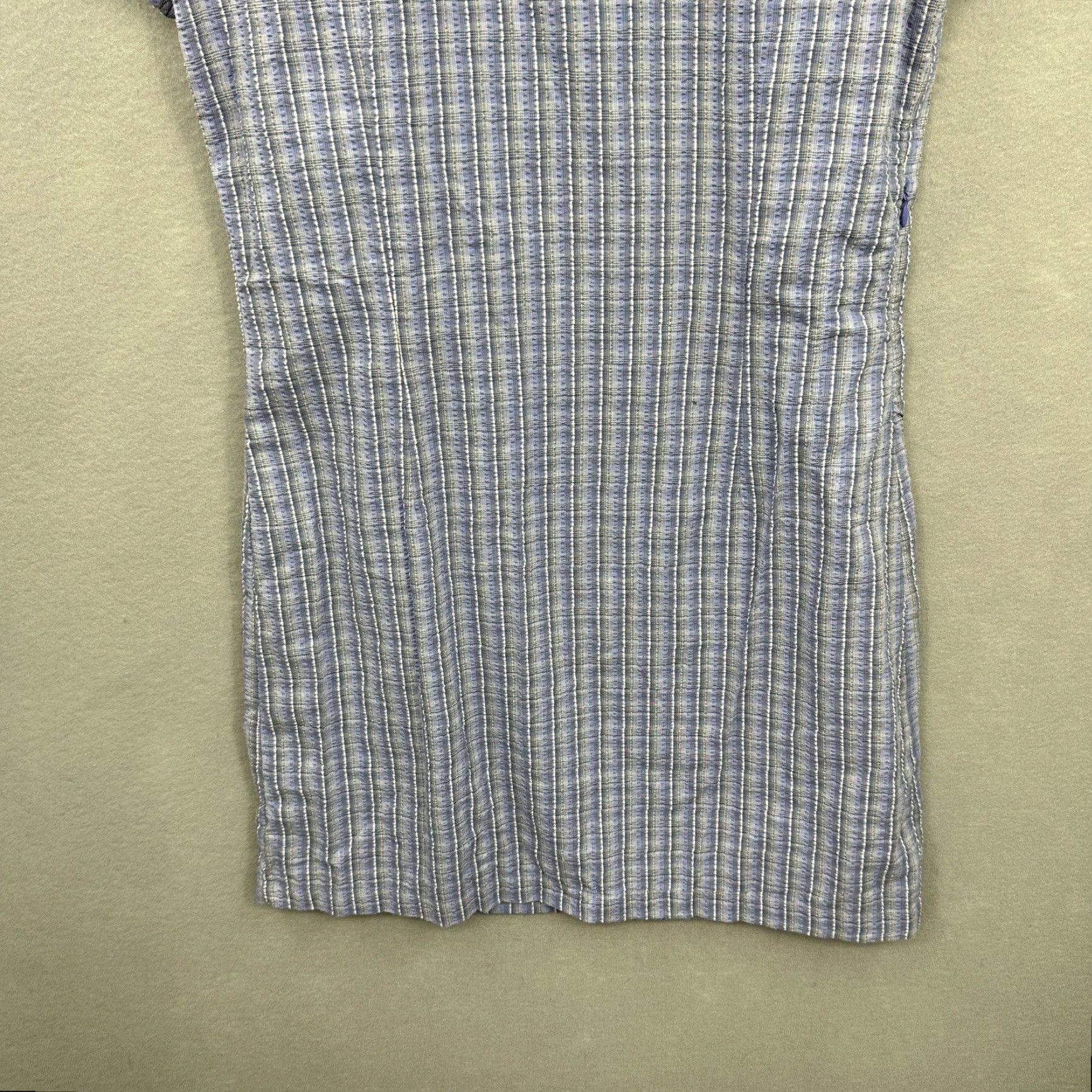 Patagonia Patagonia Shirt Dress Women's M Blue Plaid Short Sleeve Zip Knee Length Vintage No Size 32" / US 10 / IT 46 - 3 Thumbnail