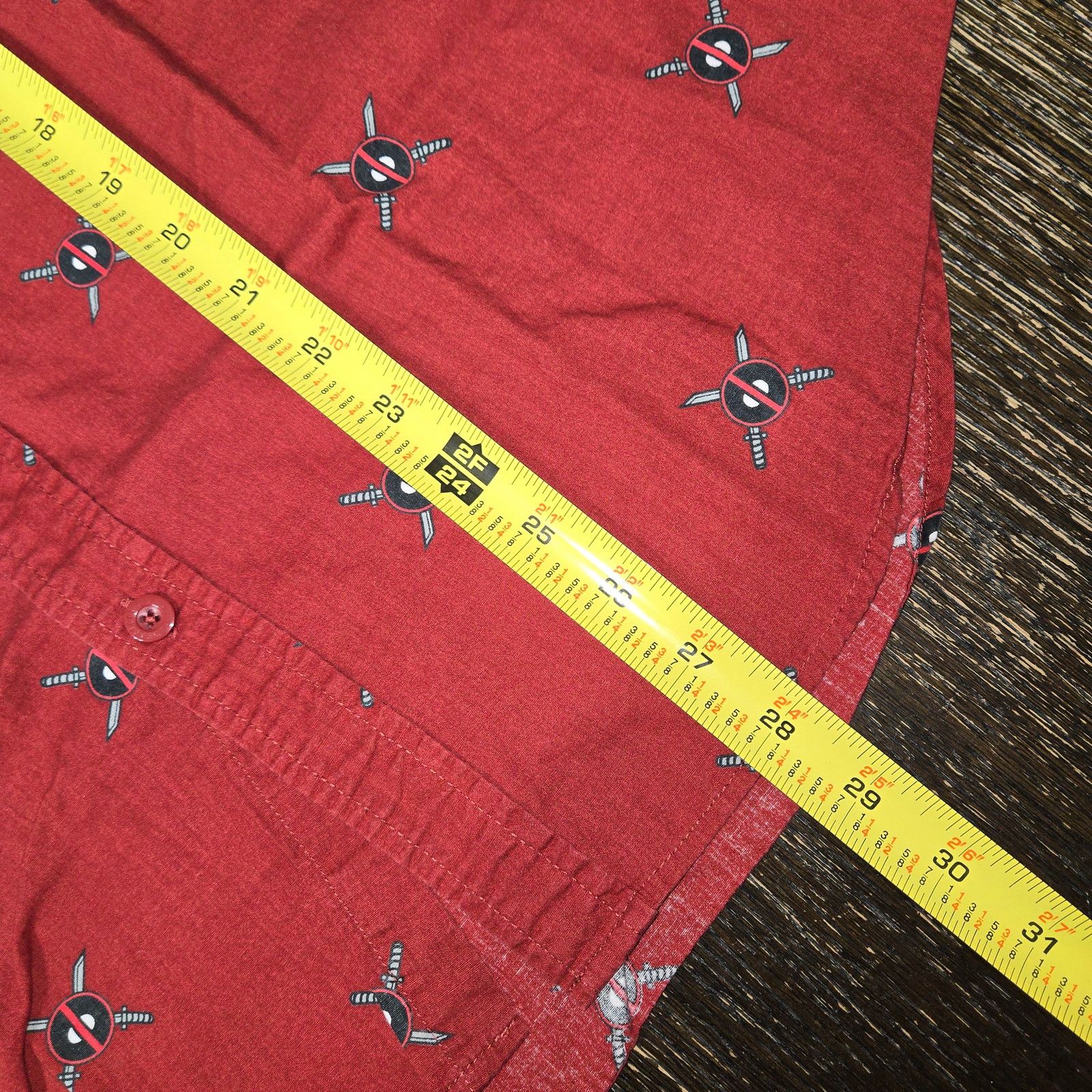 Marvel Comics Marvel Sz Large Deadpool Print Short Sleeve Button Up Size US L / EU 52-54 / 3 - 7 Thumbnail