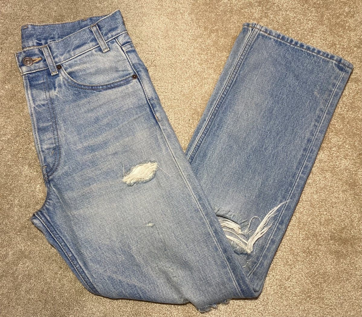 Celine × Hedi Slimane AW22 Celine Distressed Kurt Straight Denim 