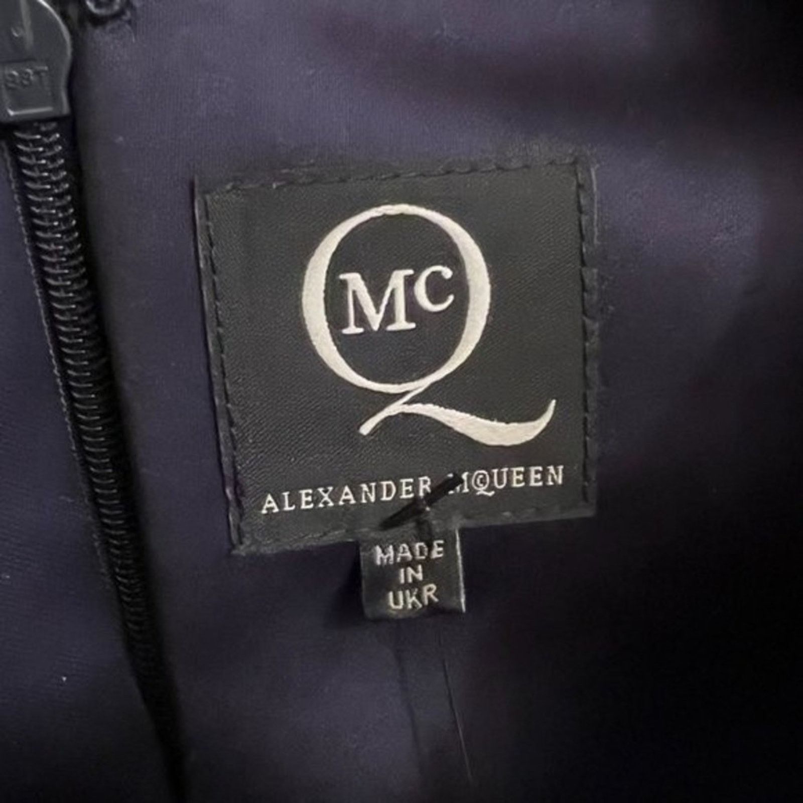 Alexander McQueen MCQ ALEXANDER MCQUEEN Navy Blue Knee-Length Dress, US6/IT42 Size M / US 6-8 / IT 42-44 - 7 Thumbnail