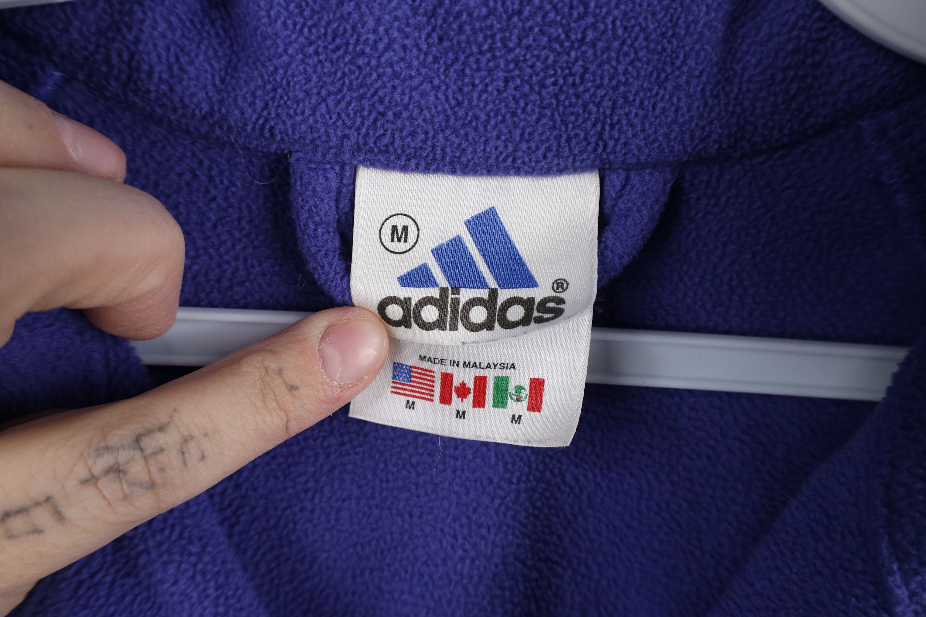 Adidas × Vintage Vintage 90s Adidas Reflective Fleece Pullover Sweater Size M / US 6-8 / IT 42-44 - 8 Thumbnail
