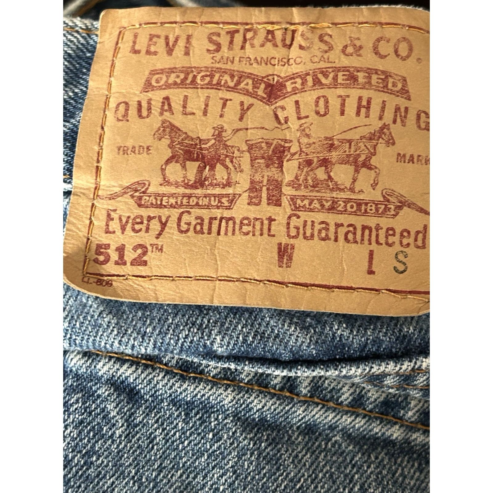 Levi's VINTAGE Levi's 512 Slim Fit Straight Leg Jeans Blue High Rise Juniors 9 Size 30" / US 8 / IT 44 - 7 Thumbnail