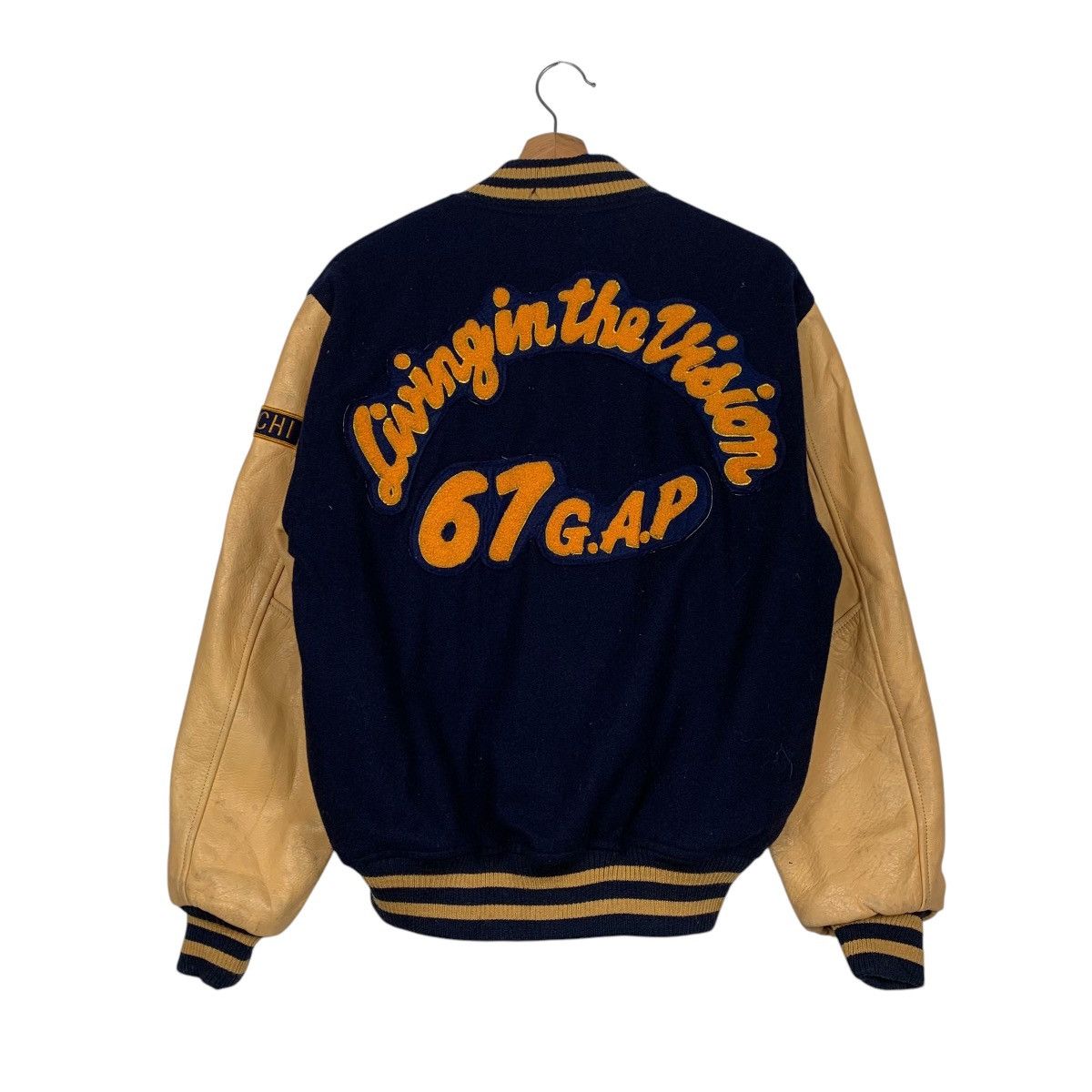 Japanese Brand Living In The Vision 67 GAP Leather Varsity Jacket Size US M / EU 48-50 / 2 - 7 Thumbnail