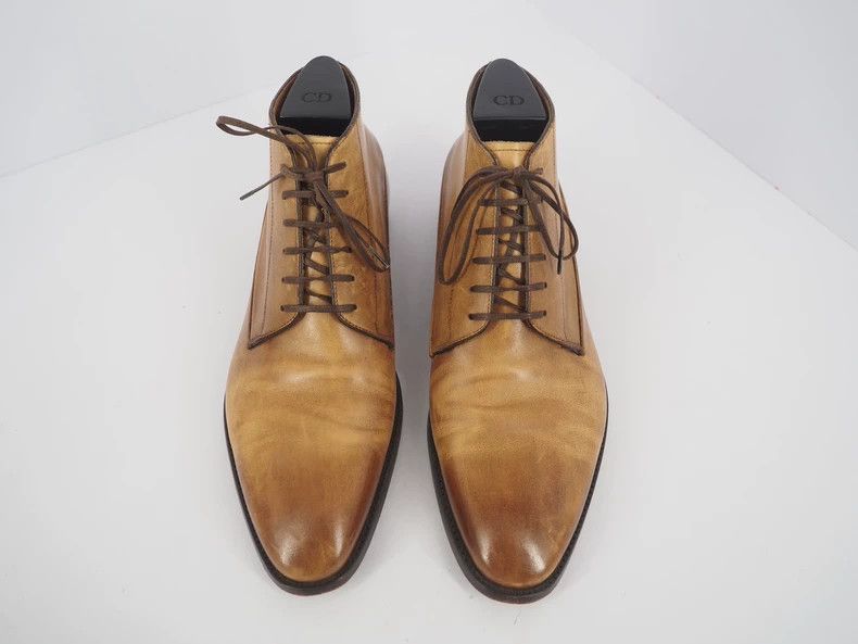 Dior DiorGolden brown mid-top leather shoes 2503-Nextarrow Size US 6 / EU 39 - 3 Thumbnail