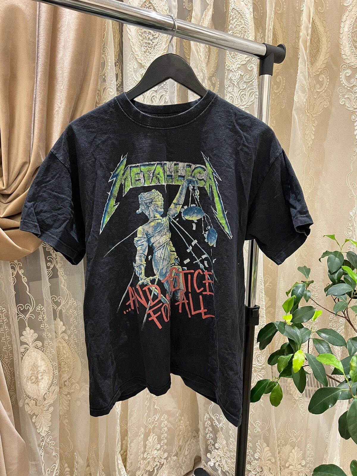 Pre-owned Band Tees X Metallica 1994 Justice For All Vintage T Shirt In Black