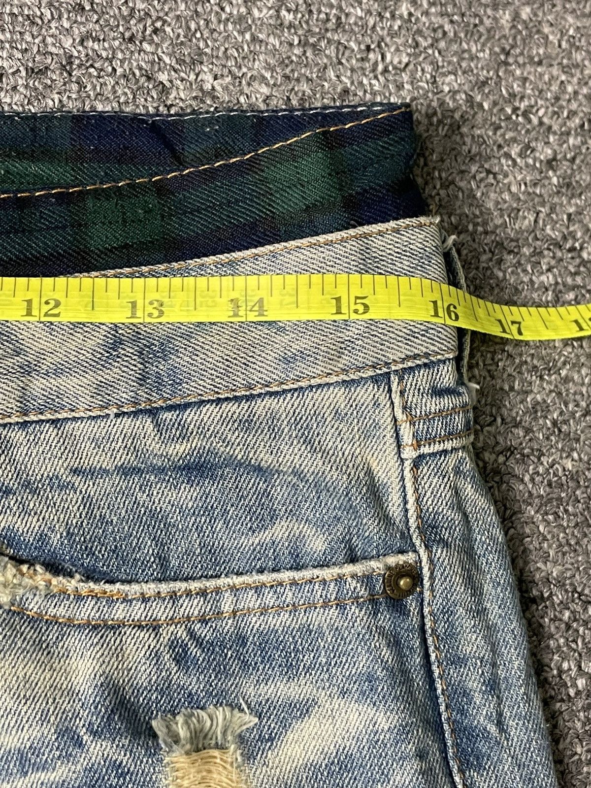 Vintage Japanese Brand Distressed Denim Ripped Jeans (67) Size US 32 / EU 48 - 7 Thumbnail