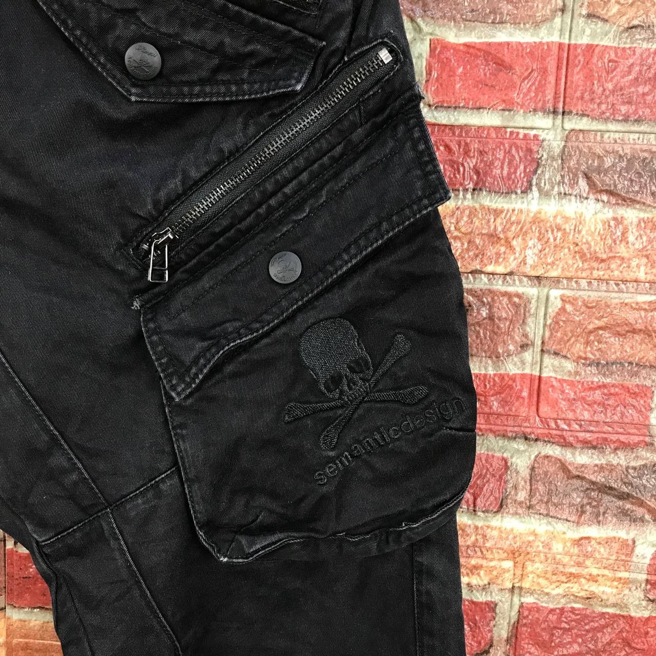 Mastermind Japan RARE ROEN X SEMANTIC MASTERMIND SKULL FADED BLACK CARGO Size US 31 - 6 Thumbnail