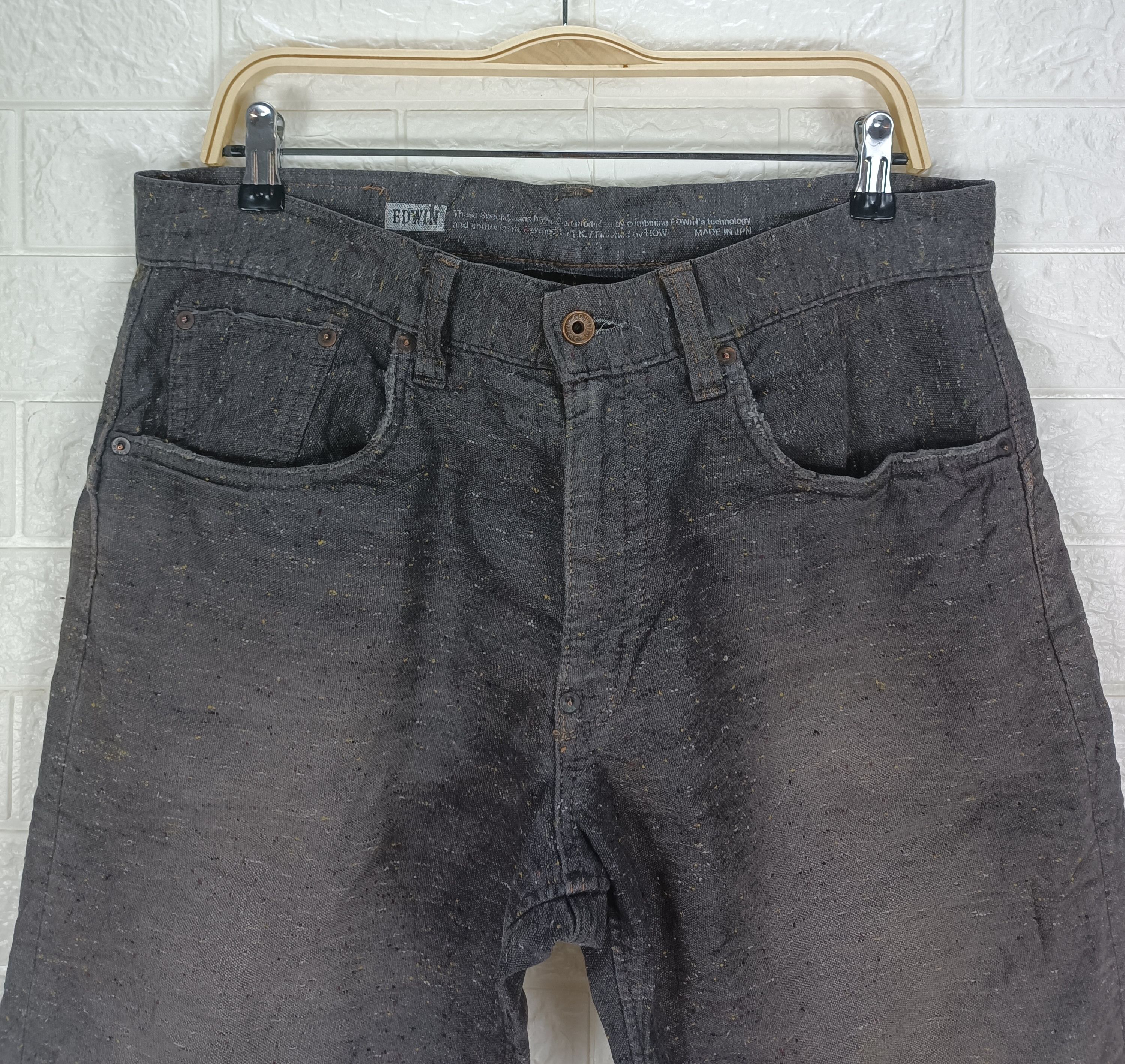 Edwin Vintage Edwin 505 Orange Tab Sun Faded Black Jeans Size US 32 / EU 48 - 2 Thumbnail