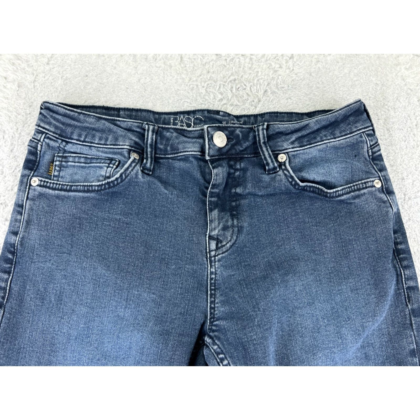Denime Vintage Colins Basic Blue Denim Jeans Women 29x28 Mid Rise Straight Leg Distressed Cotton Blend 90s Size 30" / US 8 / IT 44 - 4 Thumbnail