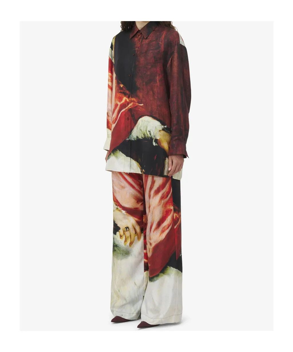 Alexander McQueen o1srvl11e0226 Silk Twill Shirt In Multicolor Size L / US 10 / IT 46 - 5 Thumbnail