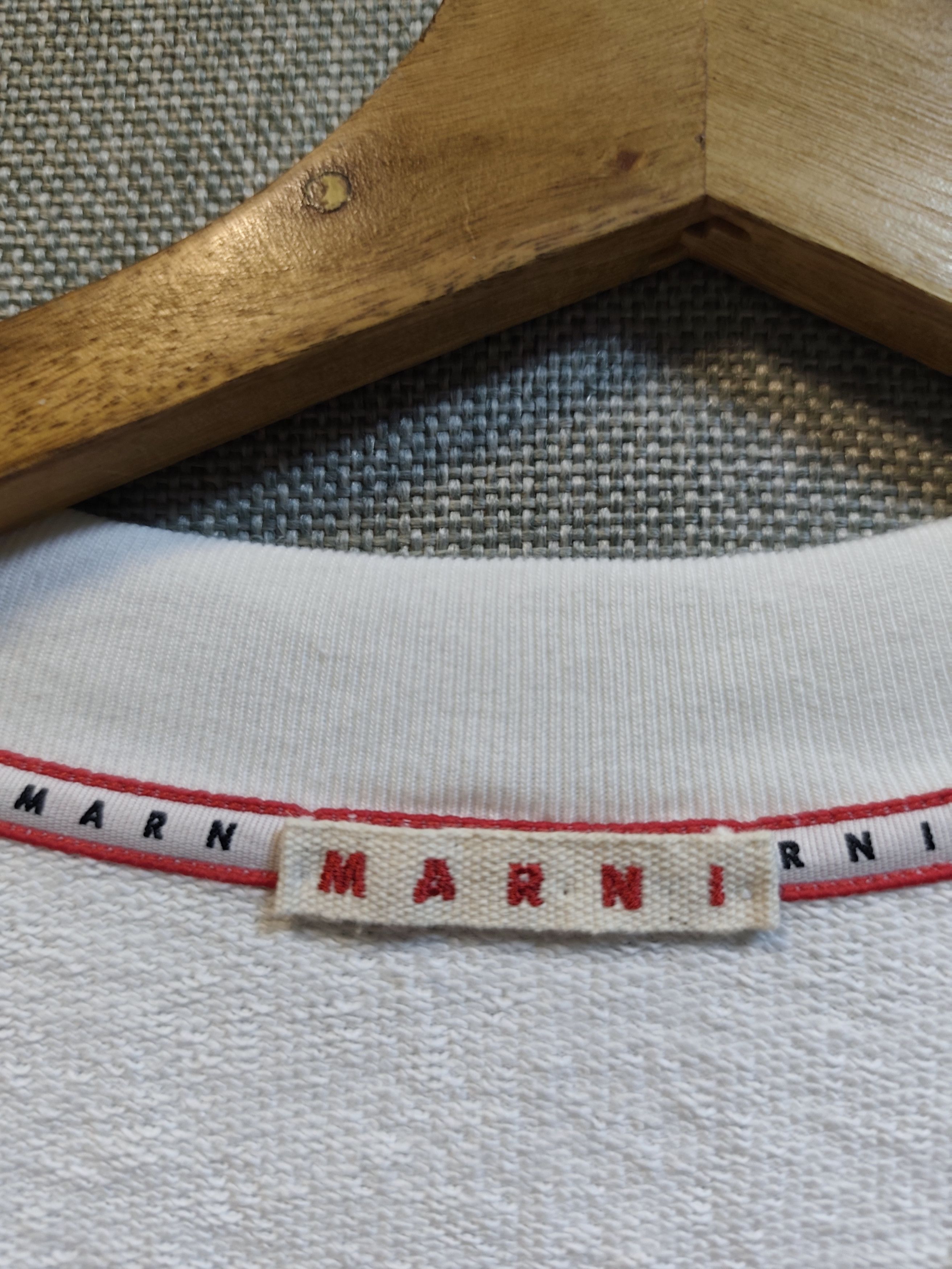 Marni SS21 Marni Distorted 3D Shadow Logo Sweatshirt White Size US L / EU 52-54 / 3 - 4 Thumbnail
