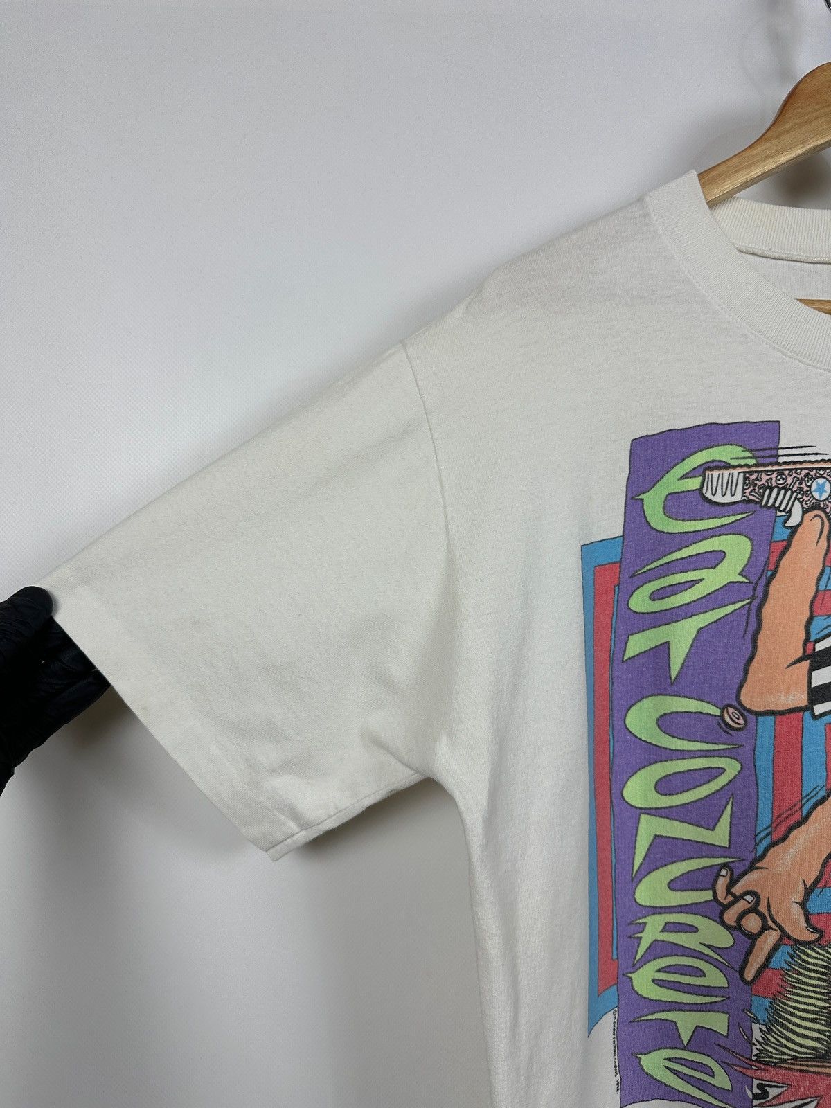 Vintage 1992 Vintage Eat Concrete Cairns Skate Single Stitch T-Shirt Size US M / EU 48-50 / 2 - 9 Thumbnail