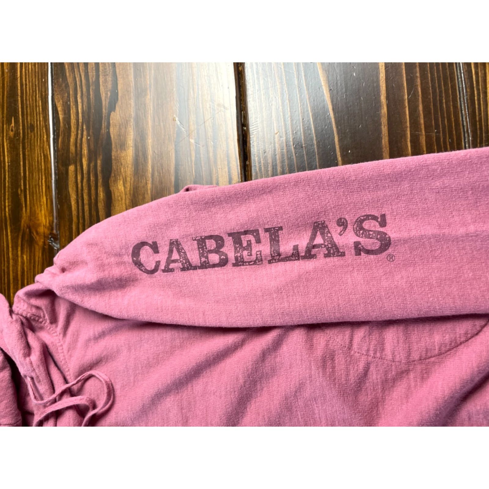 Vintage Cabela's Sweater Women's Size Small Reg Pink Drawstrings Pockets Beach Pullover Knit Shirt Size S / US 4 / IT 40 - 6 Thumbnail