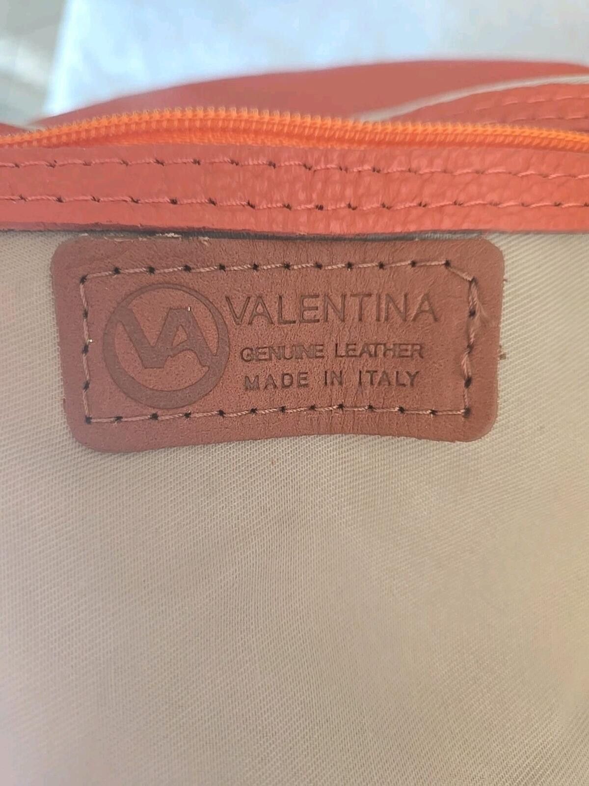 Valentino Valentina Backpack Shoulder Bag Leather Orange Italy Size ONE SIZE - 8 Thumbnail