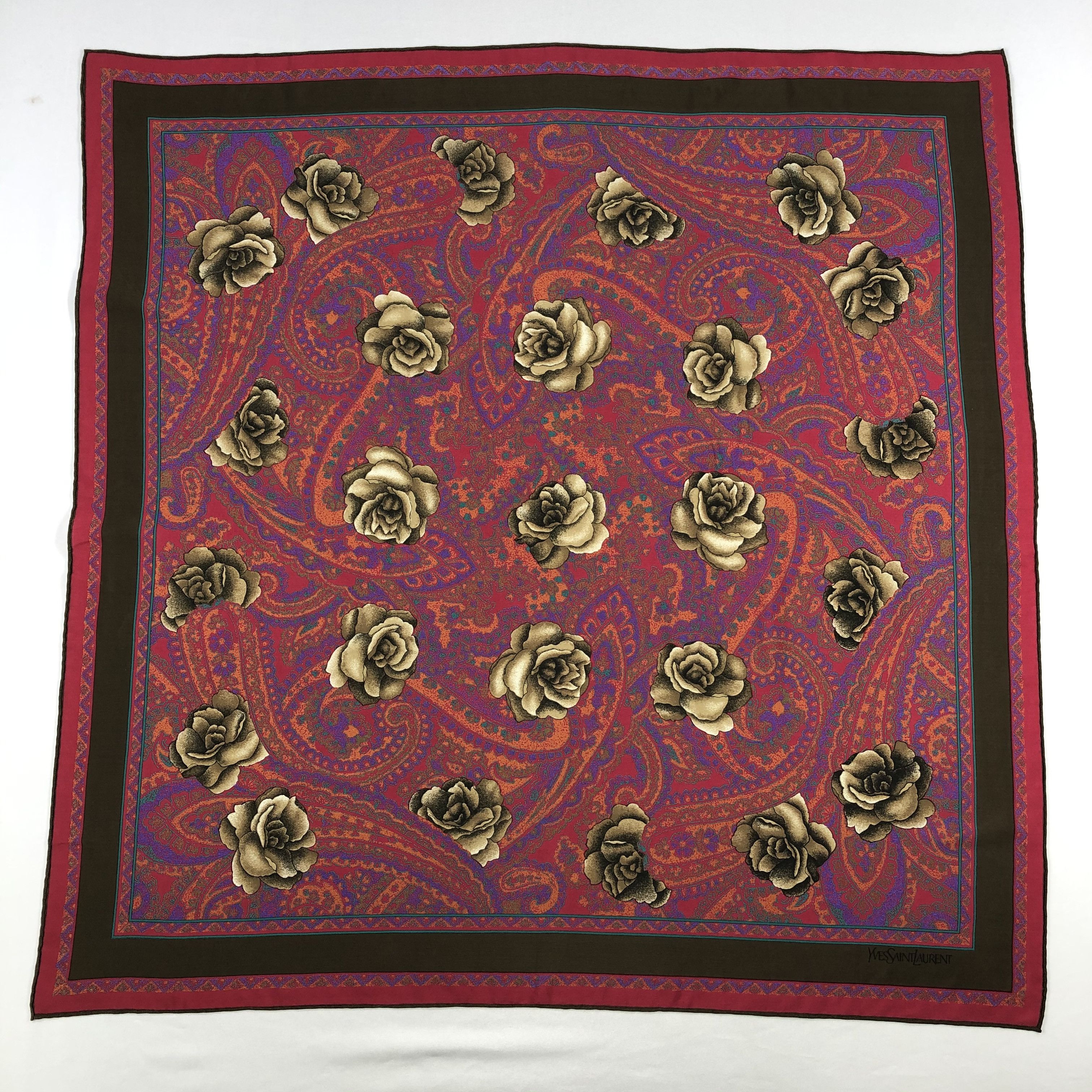 Vintage × Yves Saint Laurent Vintage Yves Saint Laurent Silk Scarf Size ONE SIZE - 2 Thumbnail