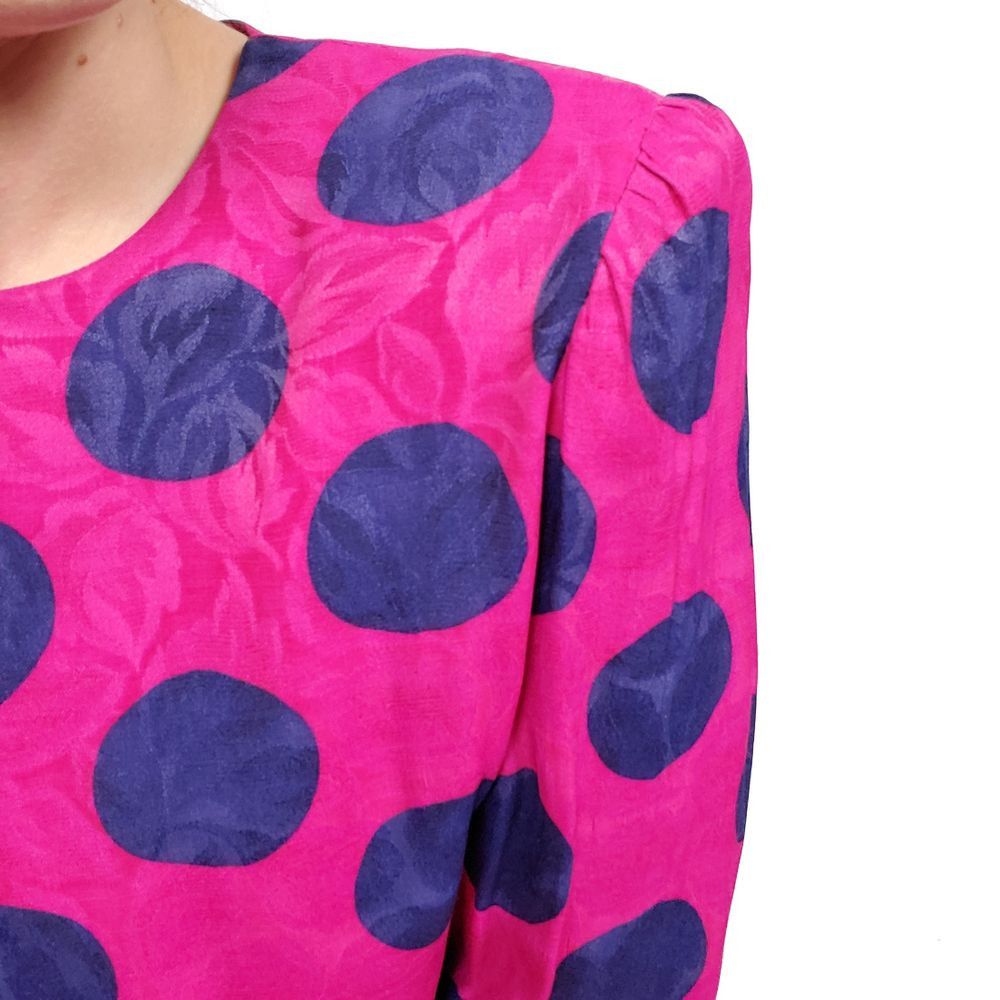 Saks Fifth Avenue Saks Fifth Ave Vintage 80s Polka Dot Dress M Size M / US 6-8 / IT 42-44 - 5 Thumbnail
