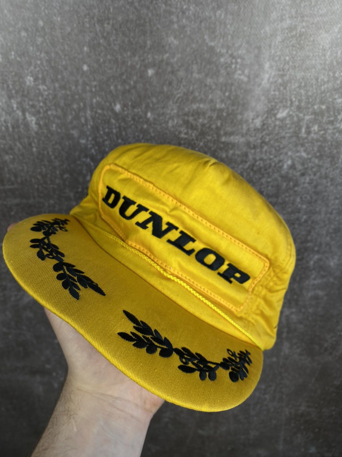 Dunlop × Vintage Vintage Yellow DUNLOP Motorsports Racing Embroidery hat cap Size ONE SIZE - 2 Thumbnail