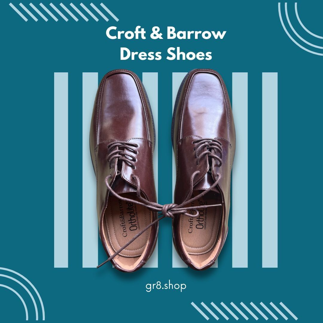 Croft Barrow Men's Dress Shoes – Raven Brown Leather Oxfor