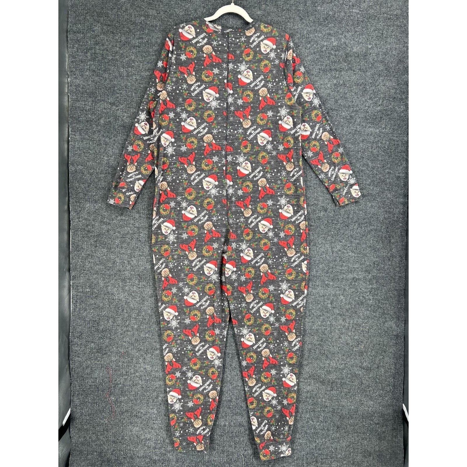 Fruit Of The Loom Fruit of the Loom Union Suit Christmas Cat Pajamas Womens 2X Size ONE SIZE - 8 Thumbnail