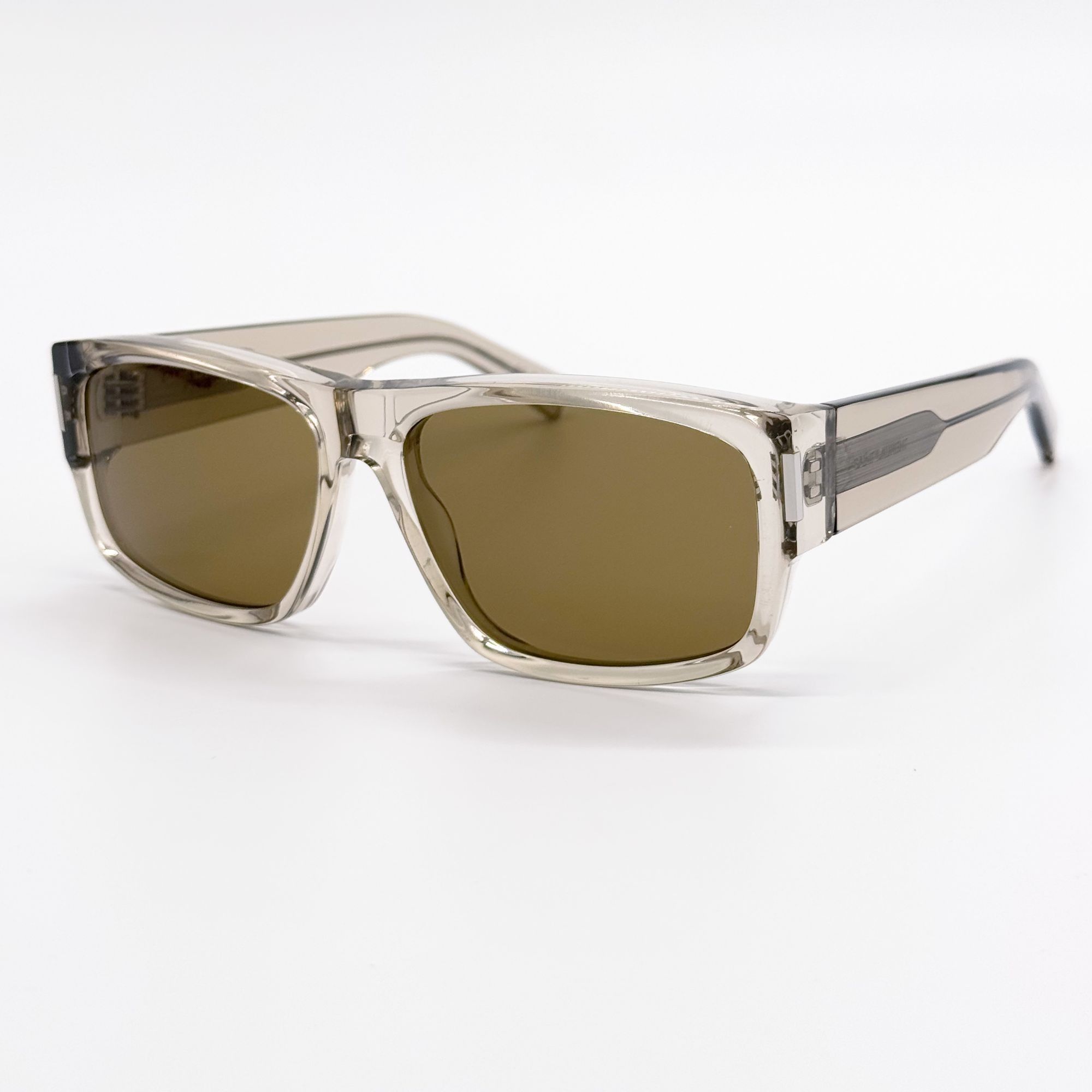 Saint Laurent Paris NEW SAINT LAURENT SUNGLASSES SL689 005 MEN SQUARE BEIGE/BROW Size ONE SIZE - 2 Thumbnail