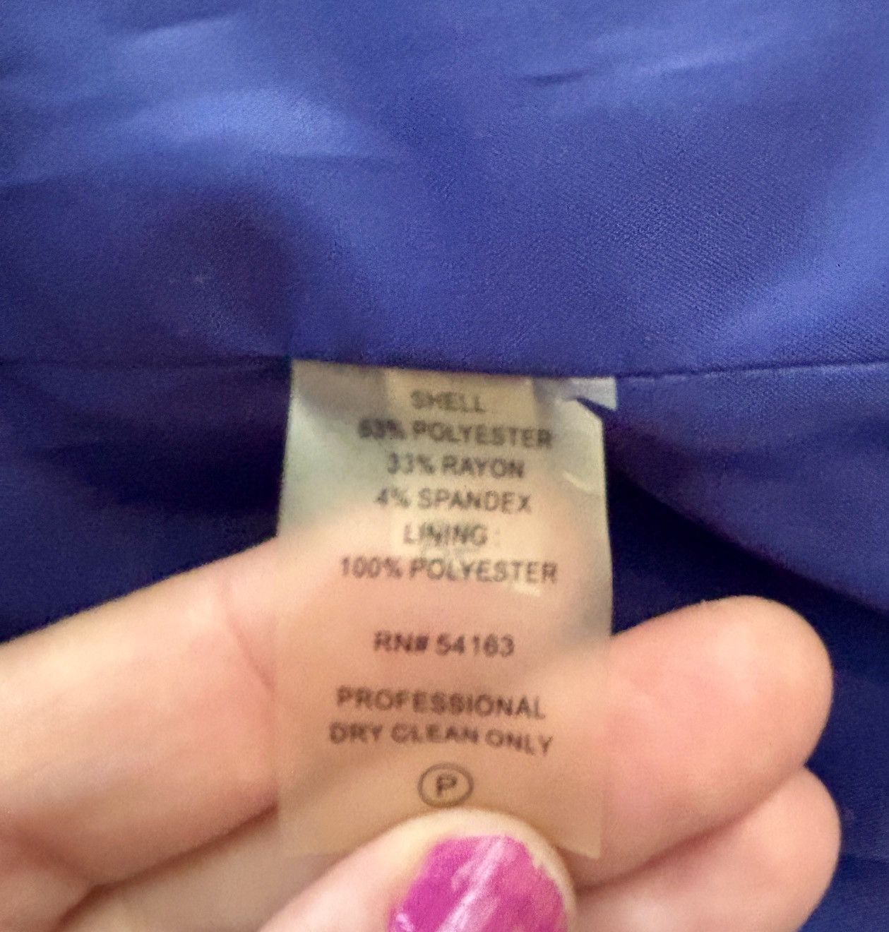 Calvin Klein Calvin Klein Women’s Suit Jacket Royal Blue Size 8 -Like New Size M / US 6-8 / IT 42-44 - 6 Thumbnail