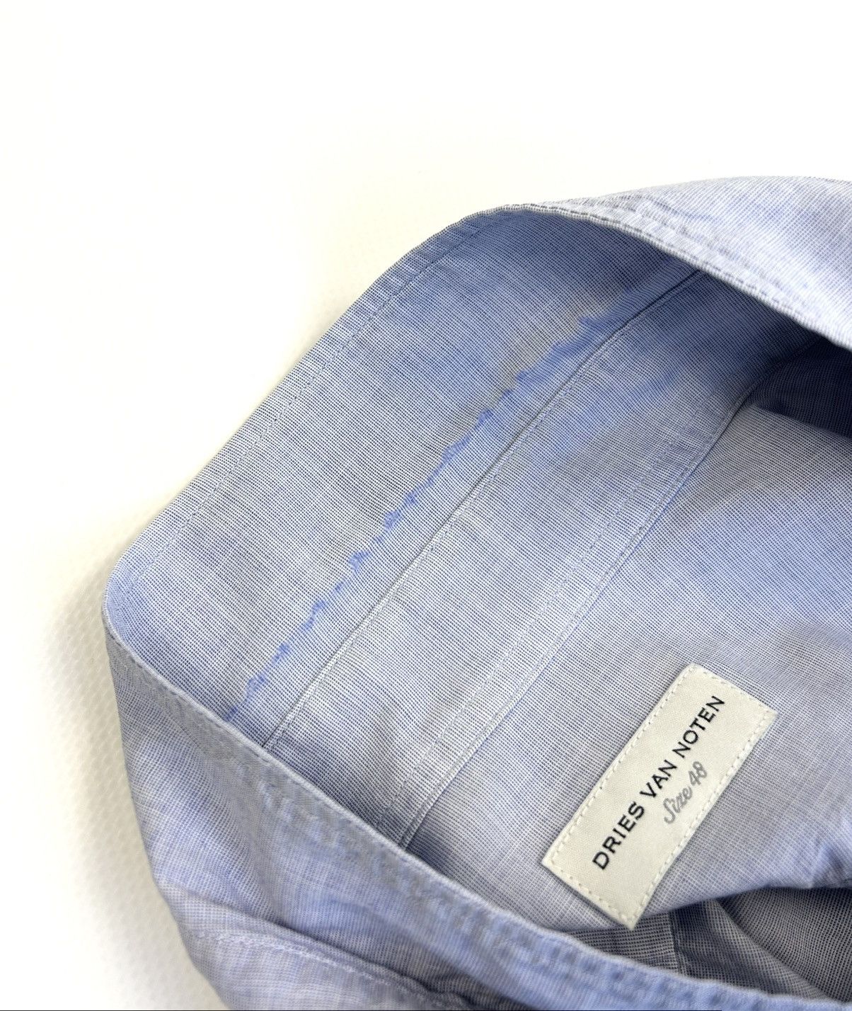 Dries Van Noten Dries Van Noten Vintage Blue Short Sleeve Button-Up Shirt Size US M / EU 48-50 / 2 - 13 Thumbnail