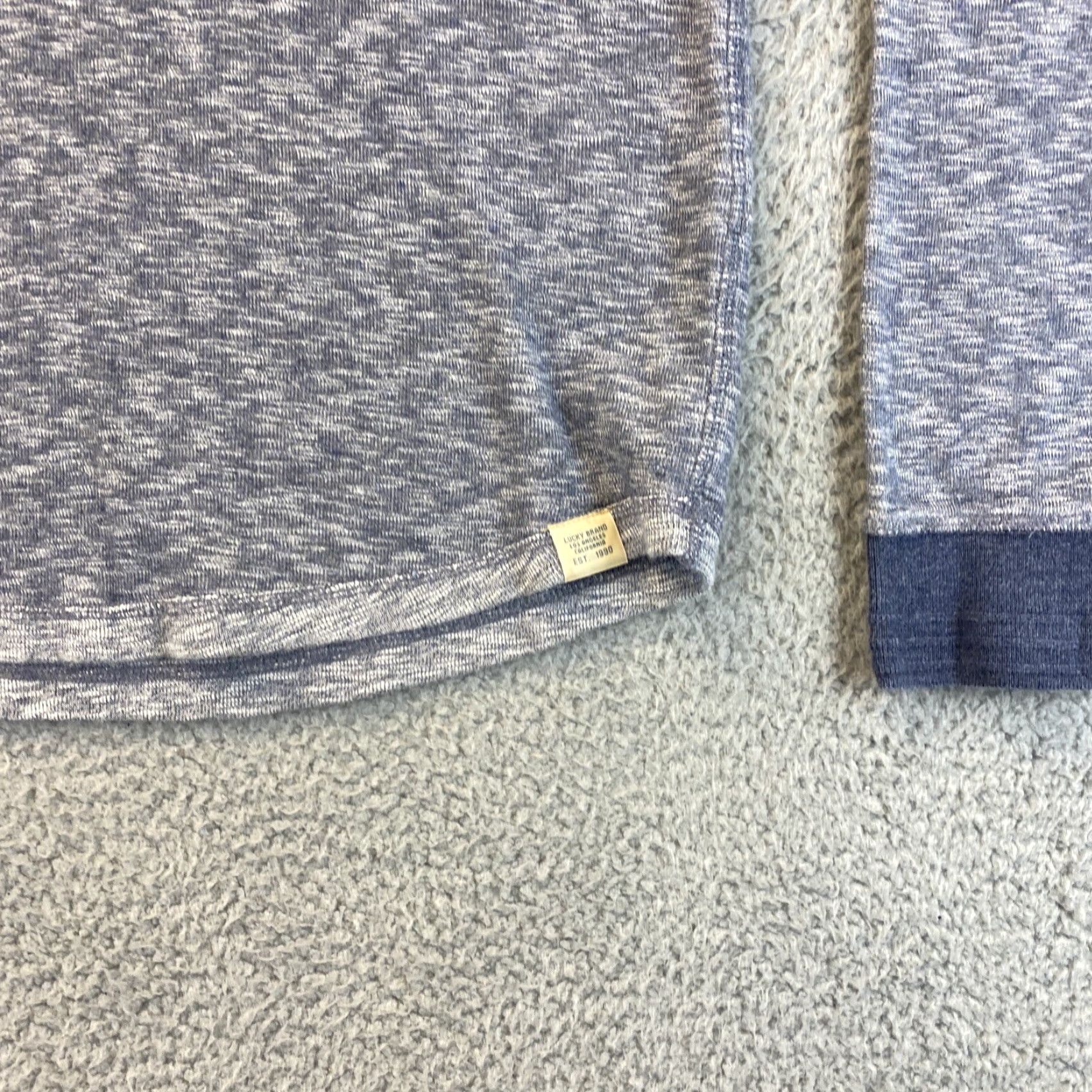 Lucky Brand VINTAGE Lucky Brand Sweater Henley Mens Large Blue Long Sleeve Military Size US L / EU 52-54 / 3 - 2 Thumbnail